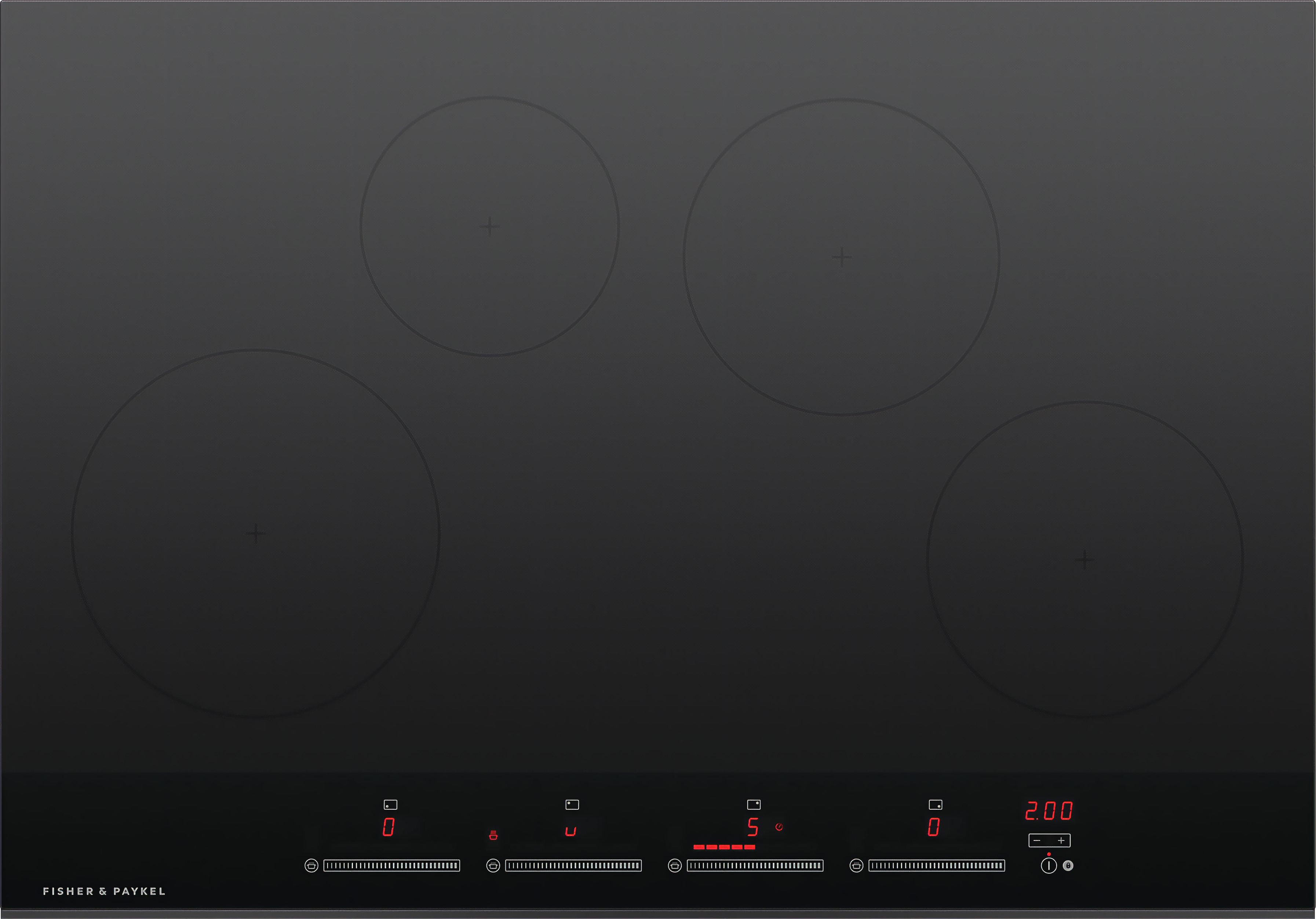 Image of Fisher & Paykel Series 7 CI764DTB4 76cm Induction Extractor Hob - Black - For Ducted/Recirculating Ventilation, Black